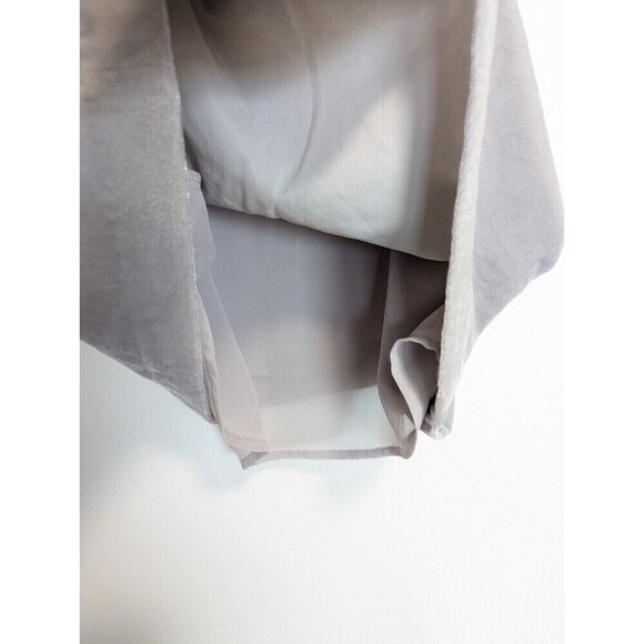 J CREW Velvet Tank Top Womens Size 8P Gray Going Out Cami Ruffle Sleeveless - Picture 4 of 9